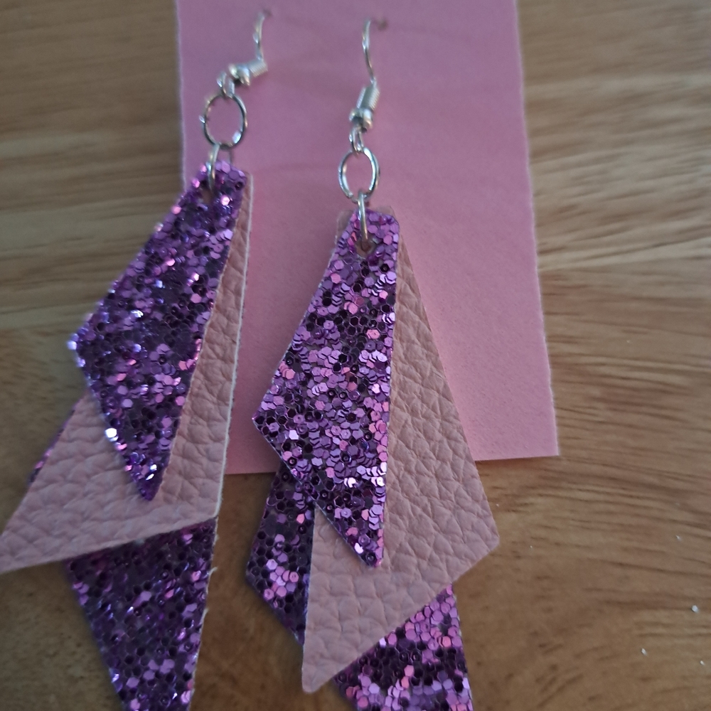 Handcrafted Faux Leather Earrings
